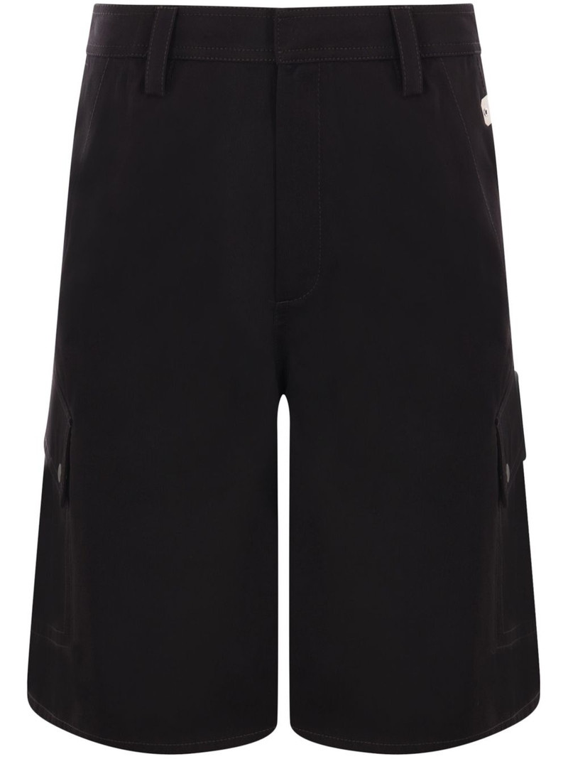 logo-embroidered cargo shorts 1
