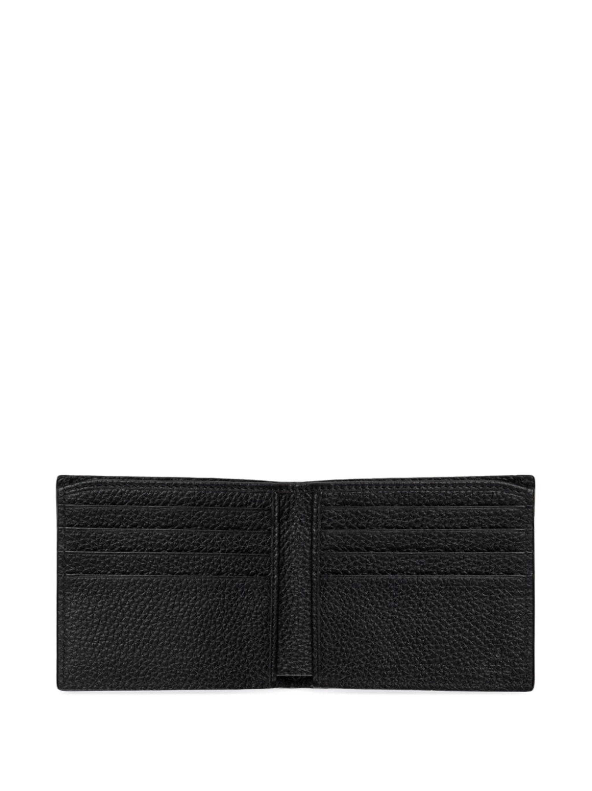 logo-lettering leather wallet - 3