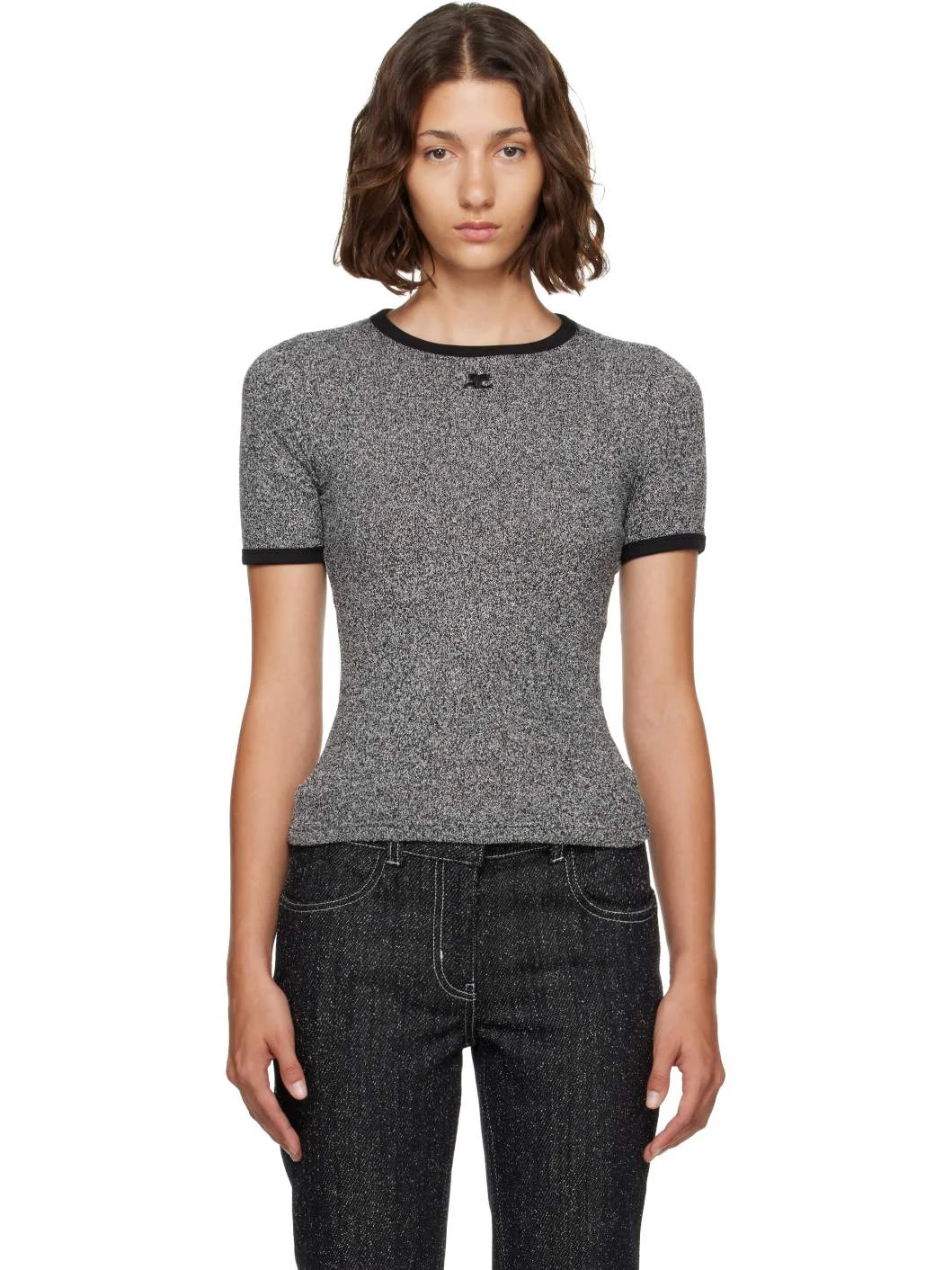 Gray Heather Contrast T-shirt - 1