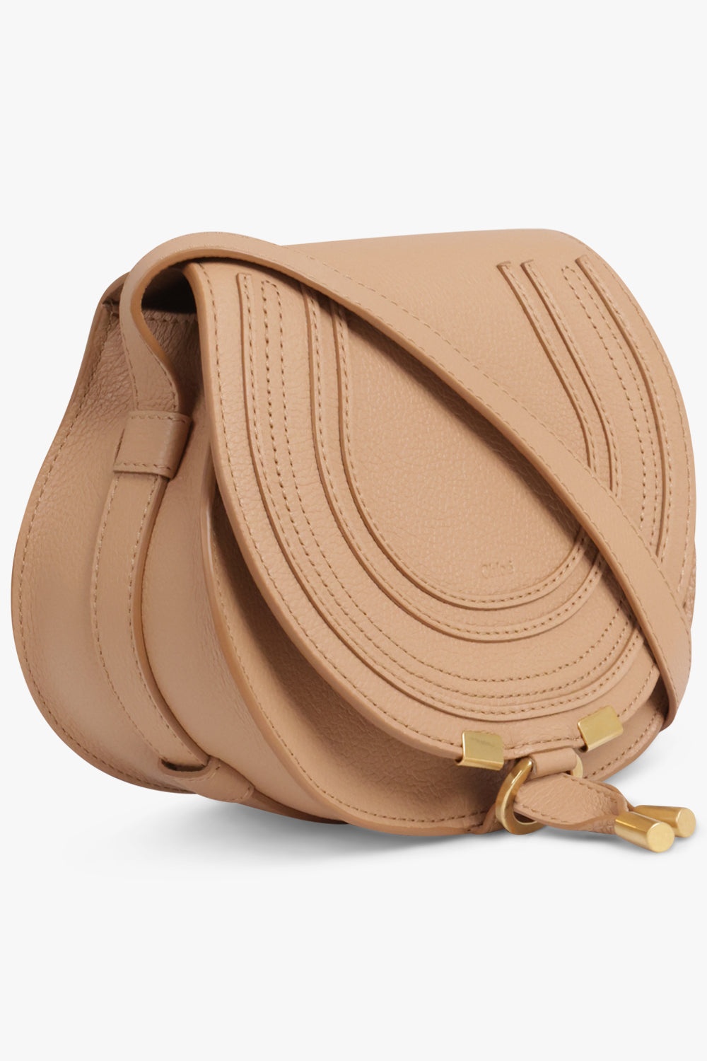 SMALL MARCIE SADDLE CROSSBODY BAG | LIGHT TAN - 2