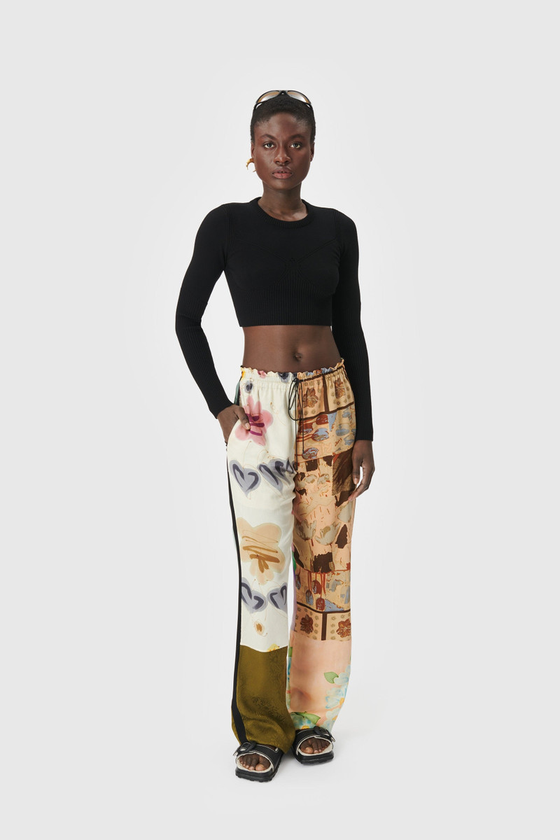 Regenerated Silk Scarves Pajama Pants 4