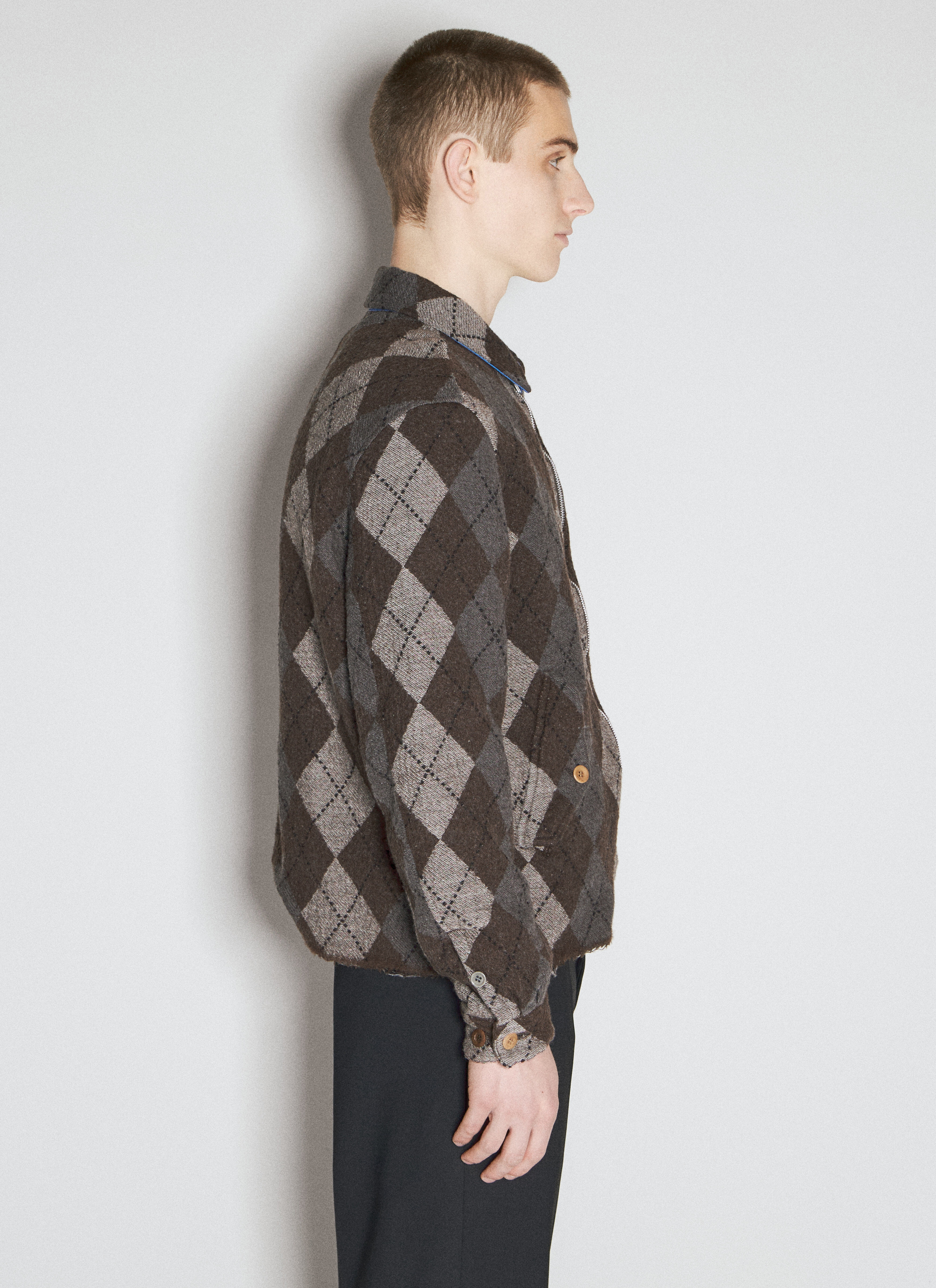 Argyle Wool Jacket - 5