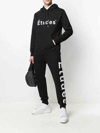 Étude Klein logo-print organic cotton hoodie outlook