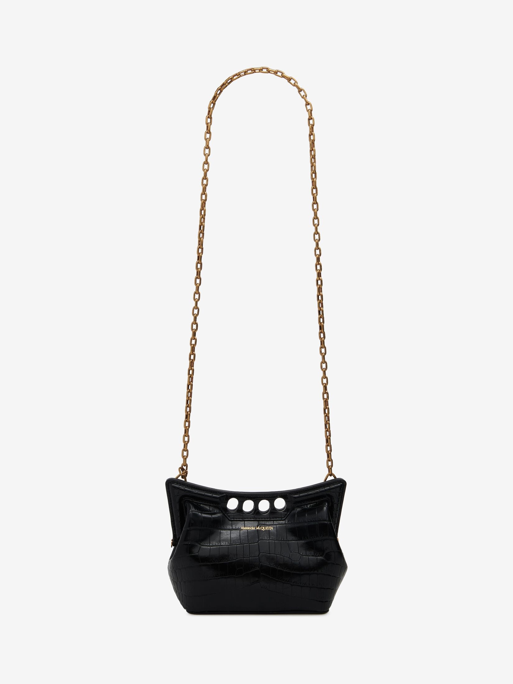 Women's The Peak Bag Mini With Chain in Black - 5
