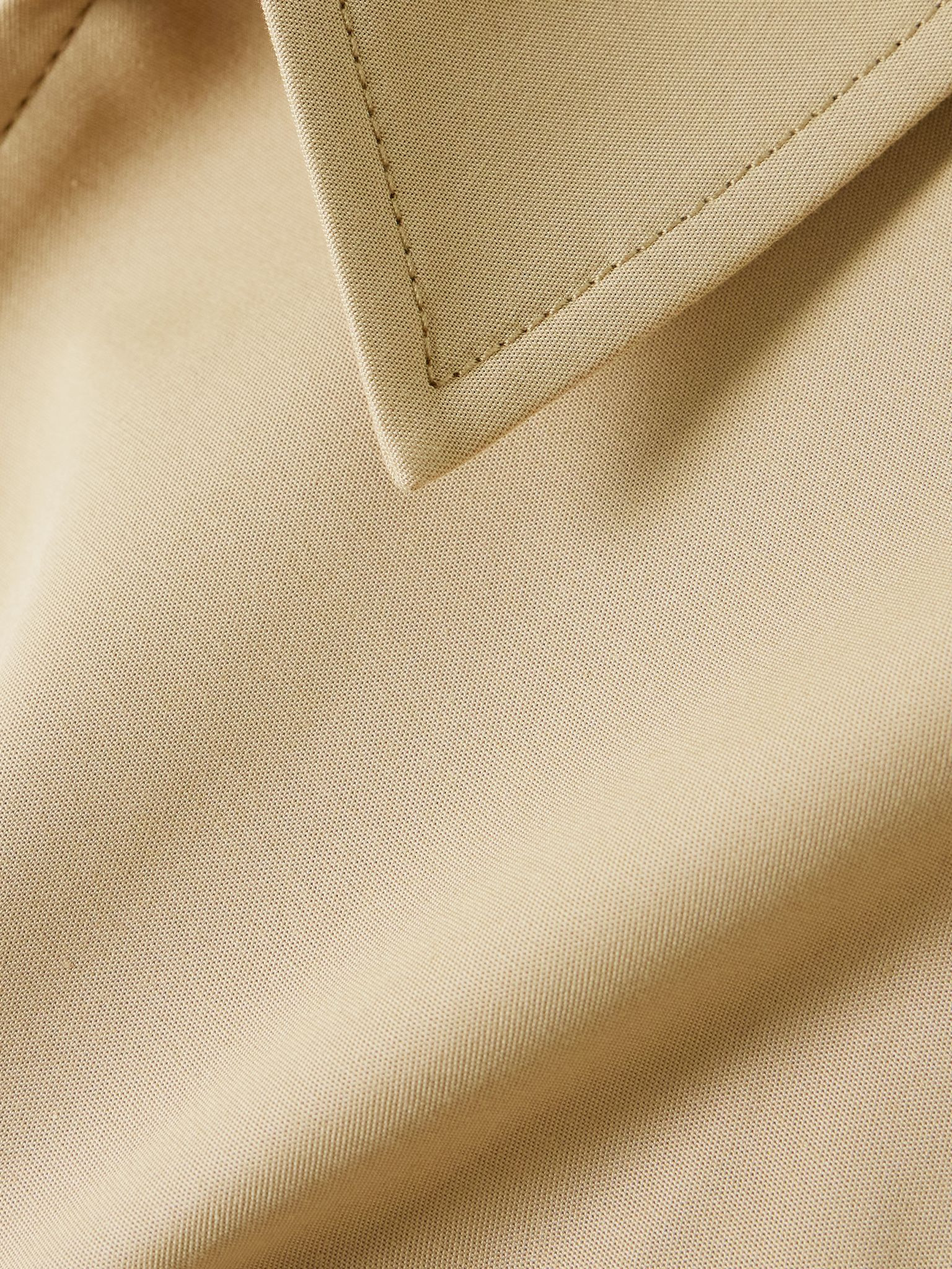 Cotton-dupioni jacket Beige - 5