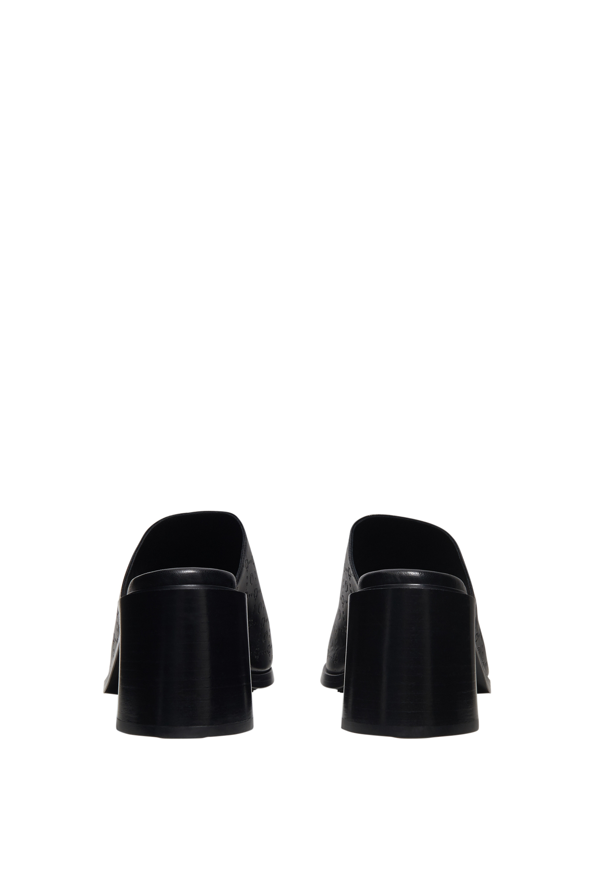 Embossed Leather MS Mules - 3