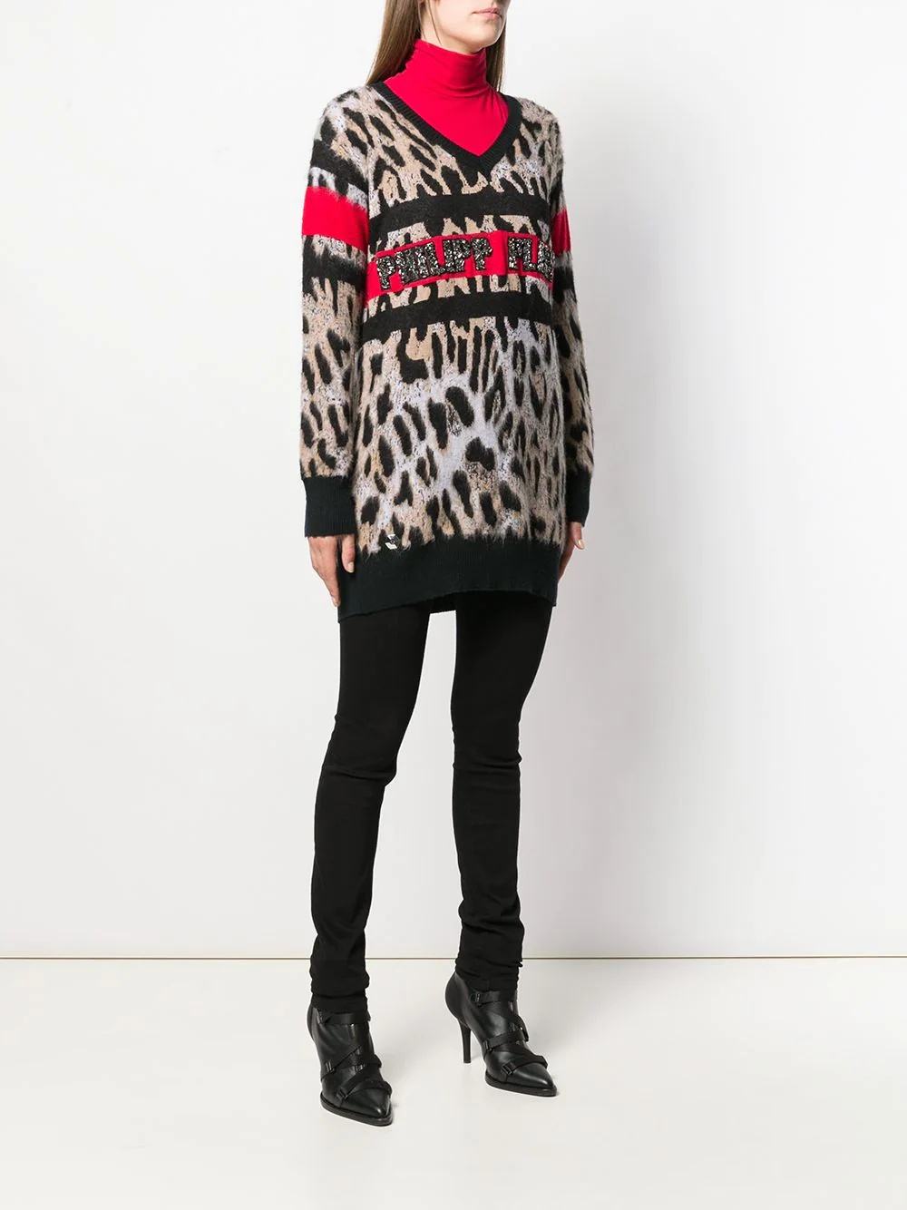 V-neck leopard top - 3