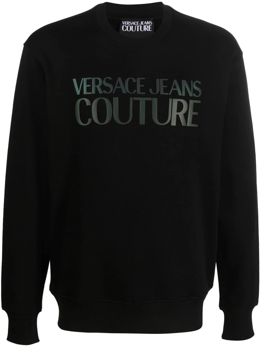 logo-print crew neck sweatshirt - 1