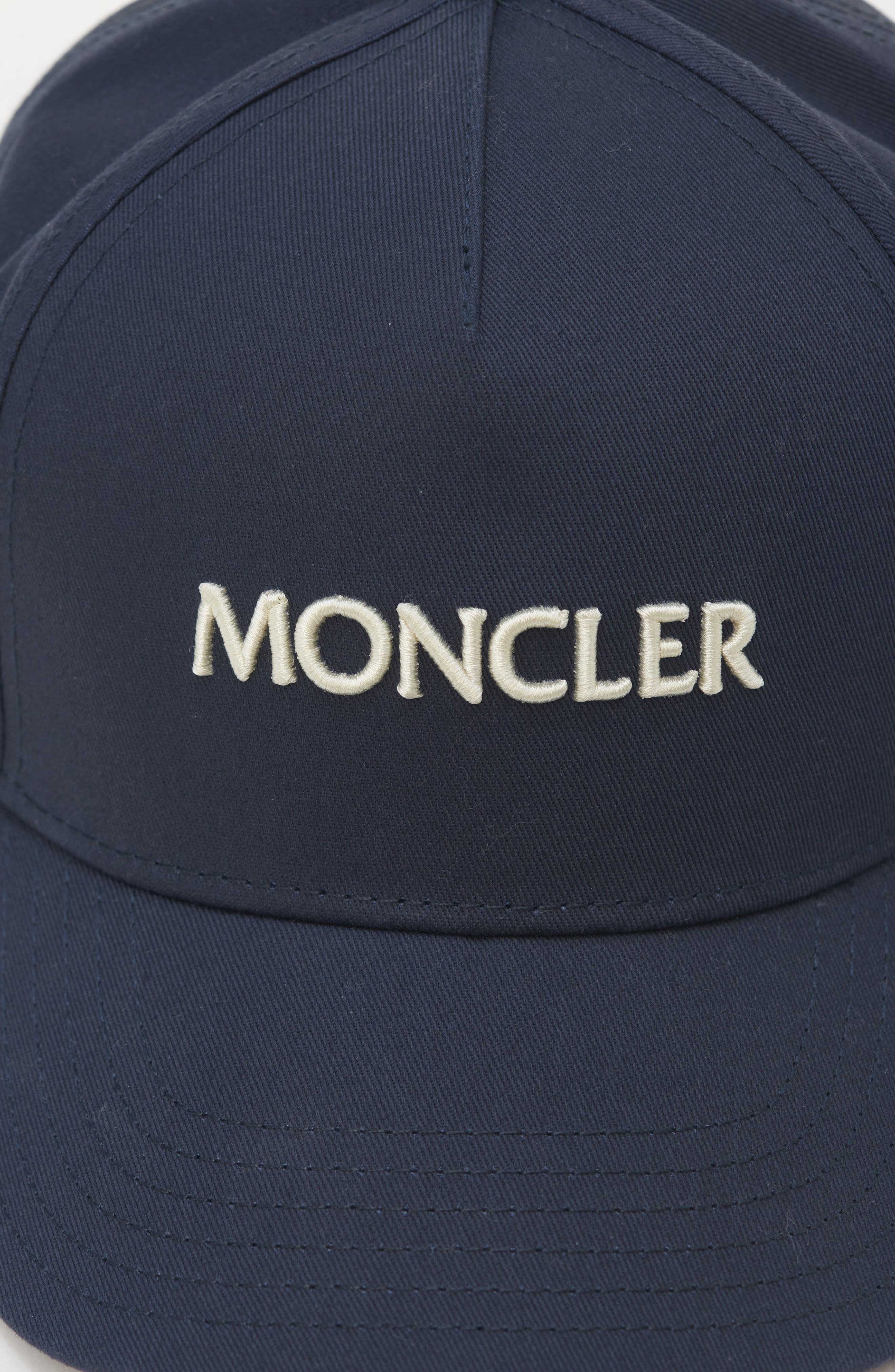 Moncler Embroidered Logo Adjustable Baseball Cap in Dark Navy Blue at Nordstrom - 2
