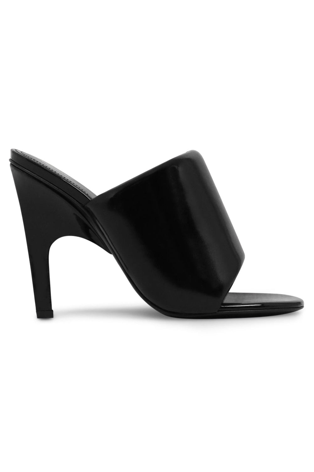 REM 105MM PADDED PATENT LEATHER MULE | BLACK - 2