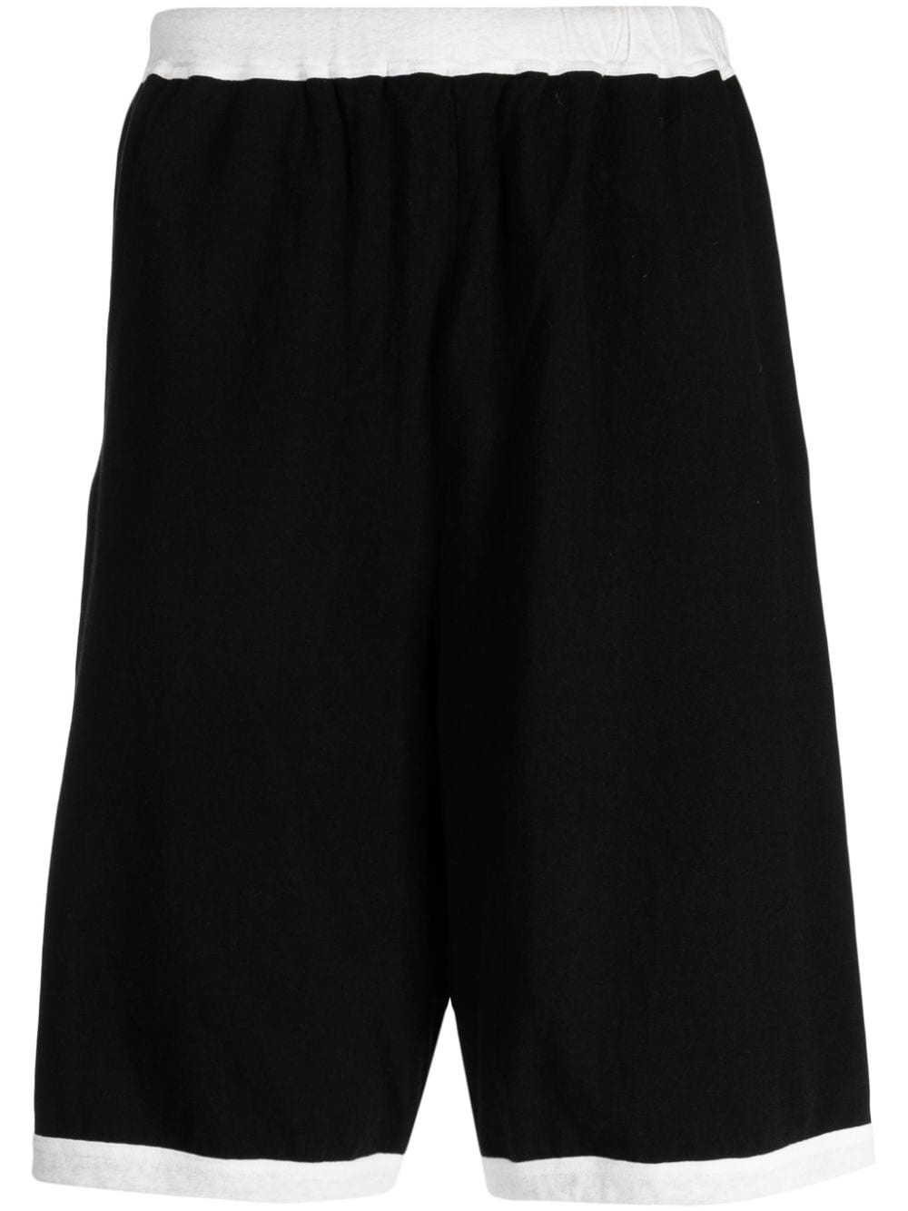 elasticated-waist cotton track shorts - 1