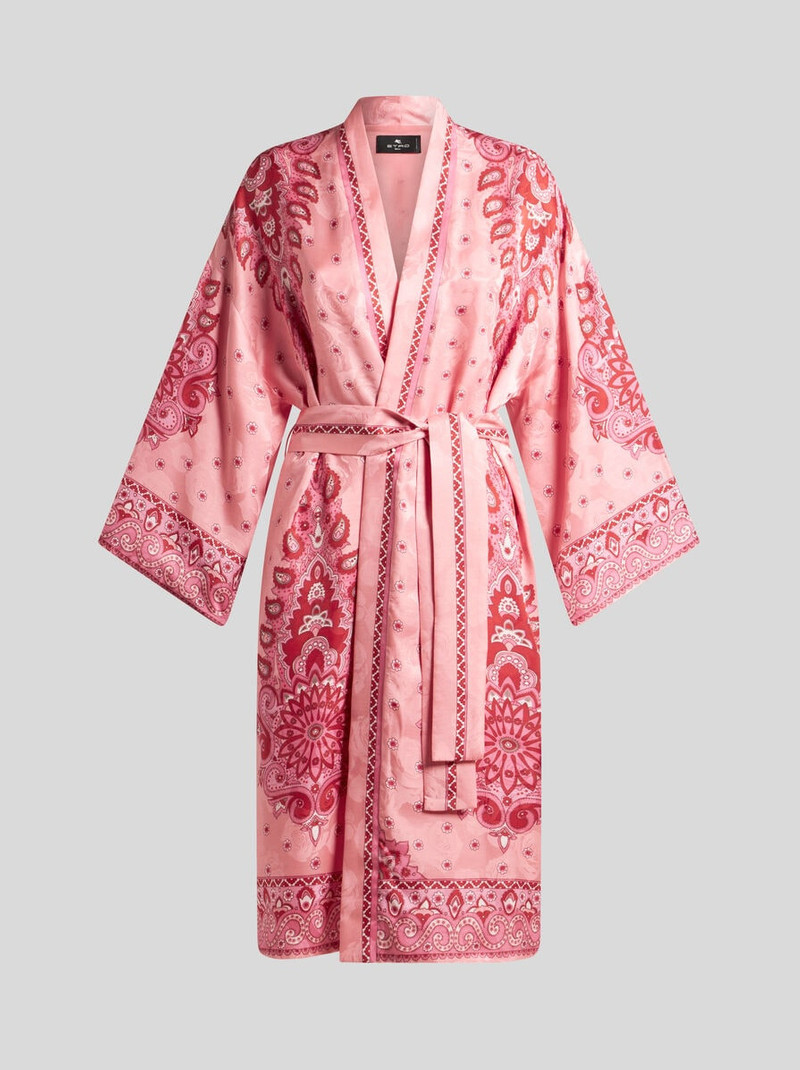 JACQUARD KESA ROBE WITH BELT - 1