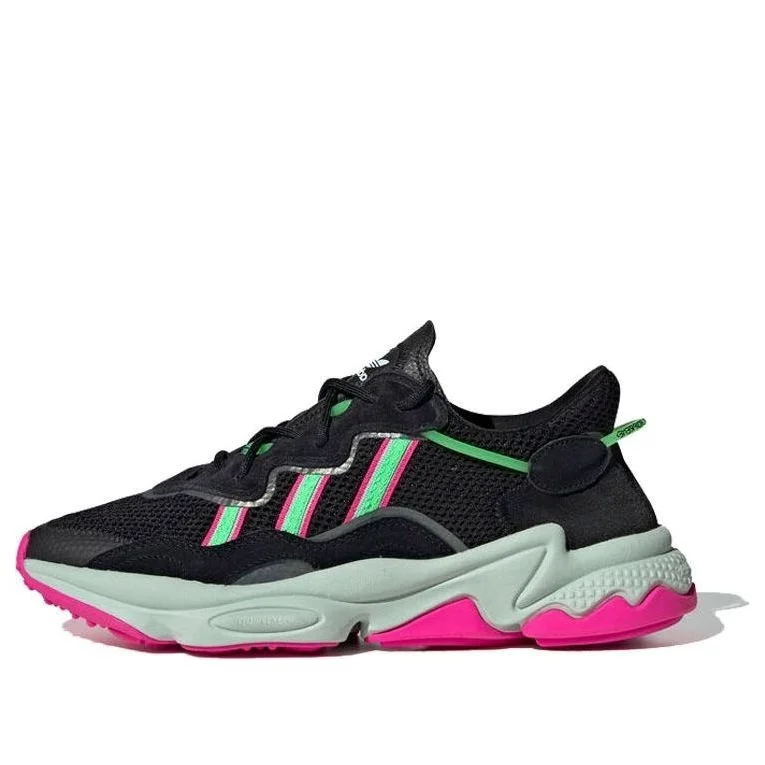 (WMNS) adidas Ozweego 'Black Shock Lime Pink' EE5714 - 1