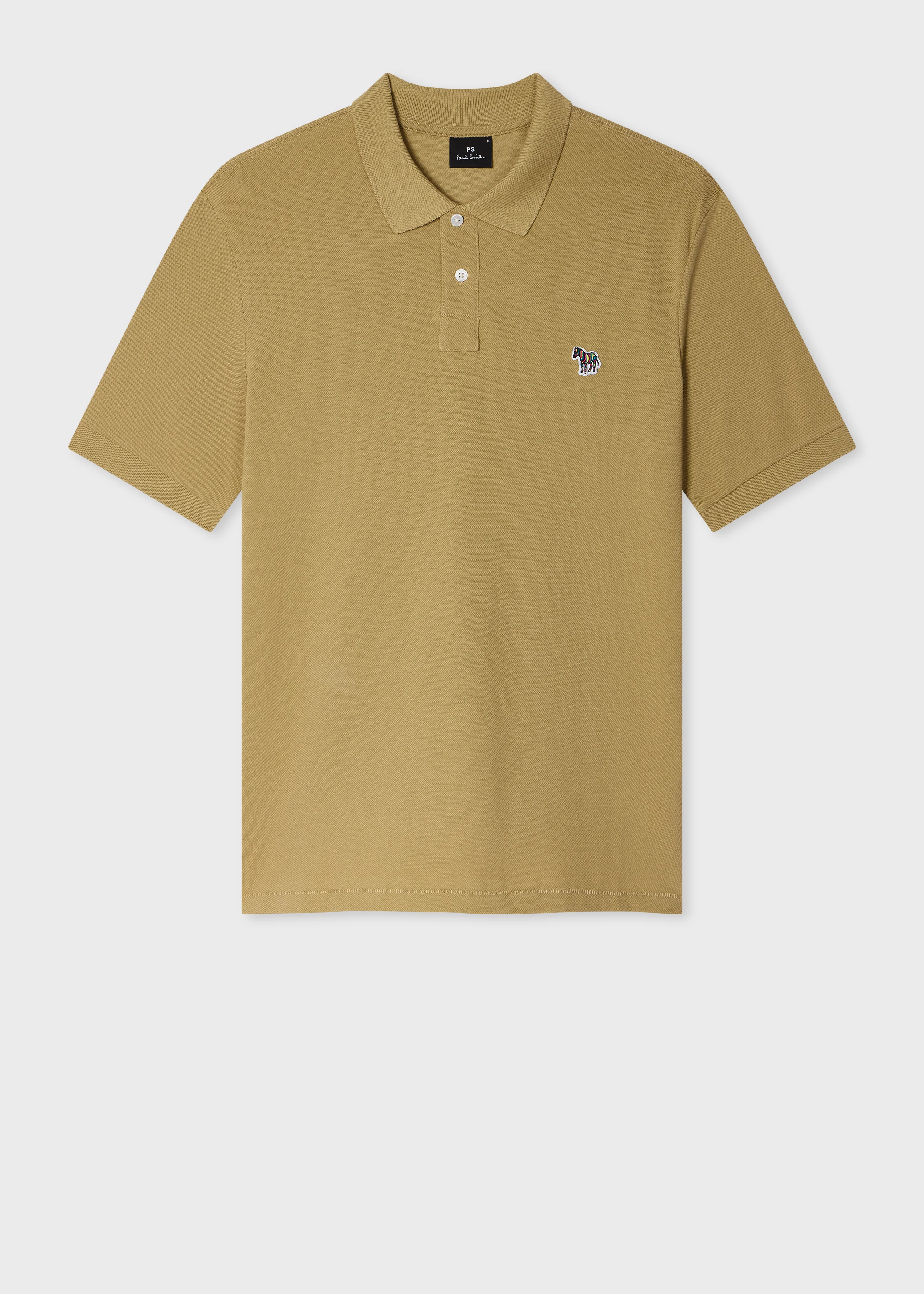 Beige Organic Cotton Zebra Polo Shirt - 1