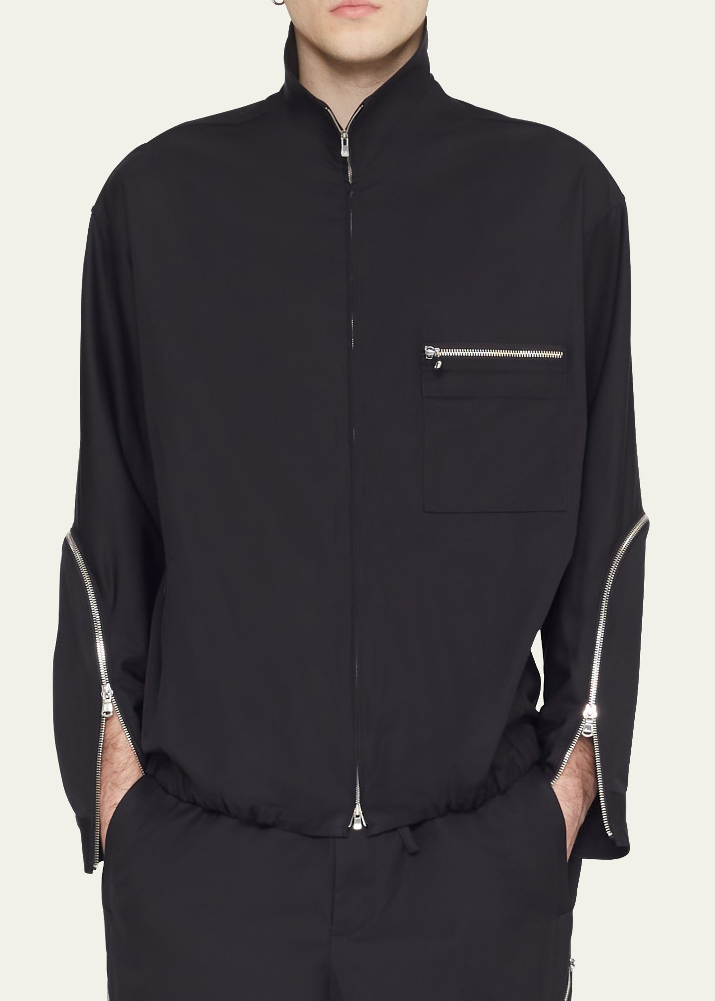 Men's Curve-Zip Blouson Jacket - 5