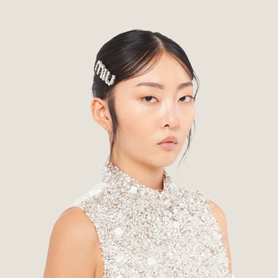 Miu Miu Hair clip with crystals outlook