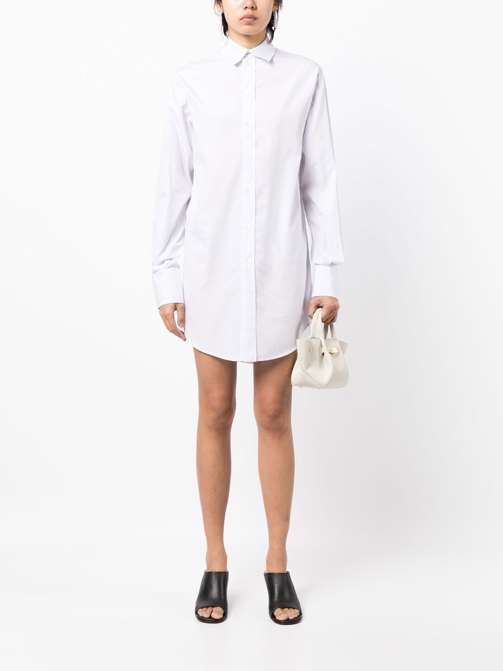 oversized striped shirt dress - 2
