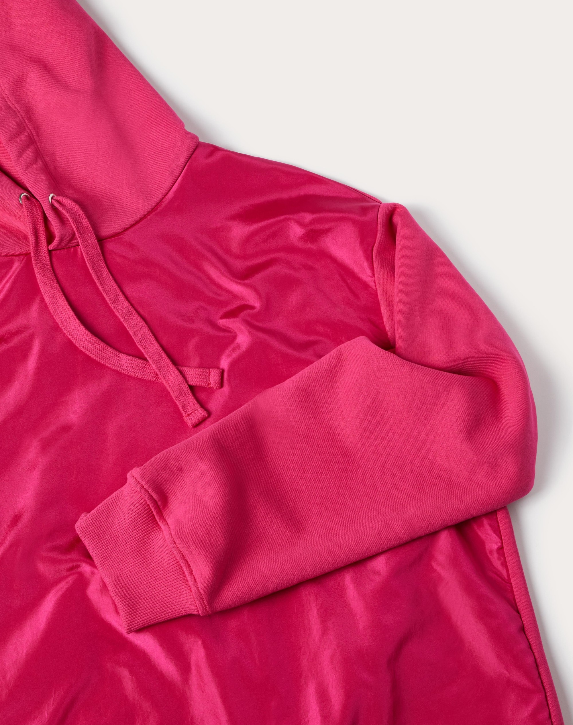COTTON SWEATSHIRT WITH WASHED TAFFETA PANEL - 3