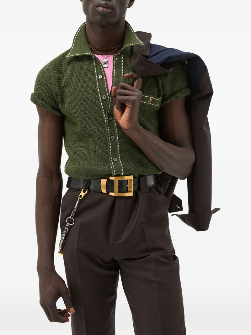 VERSACE cotton knit shirt outlook