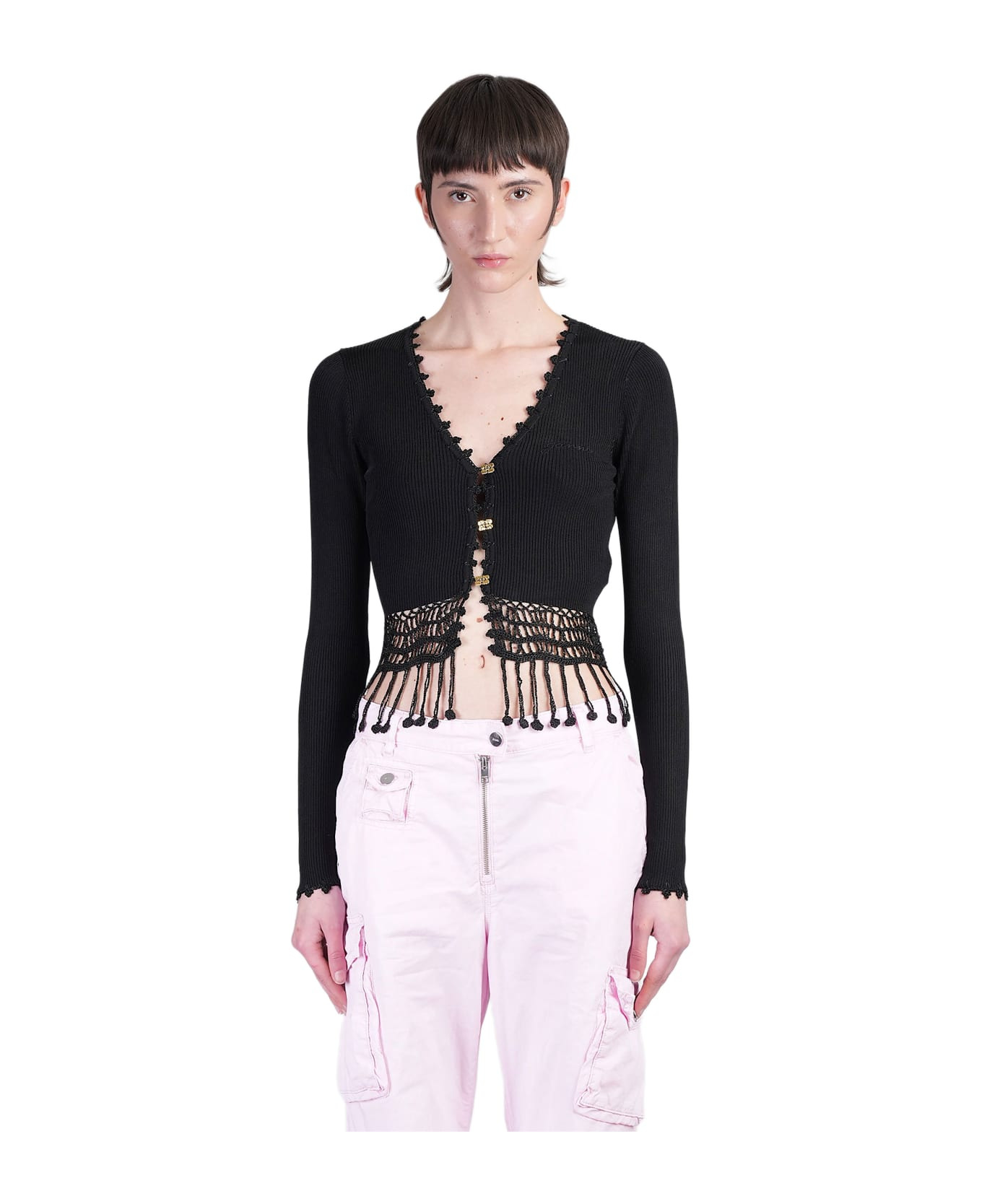 Cardigan In Black Viscose - 1