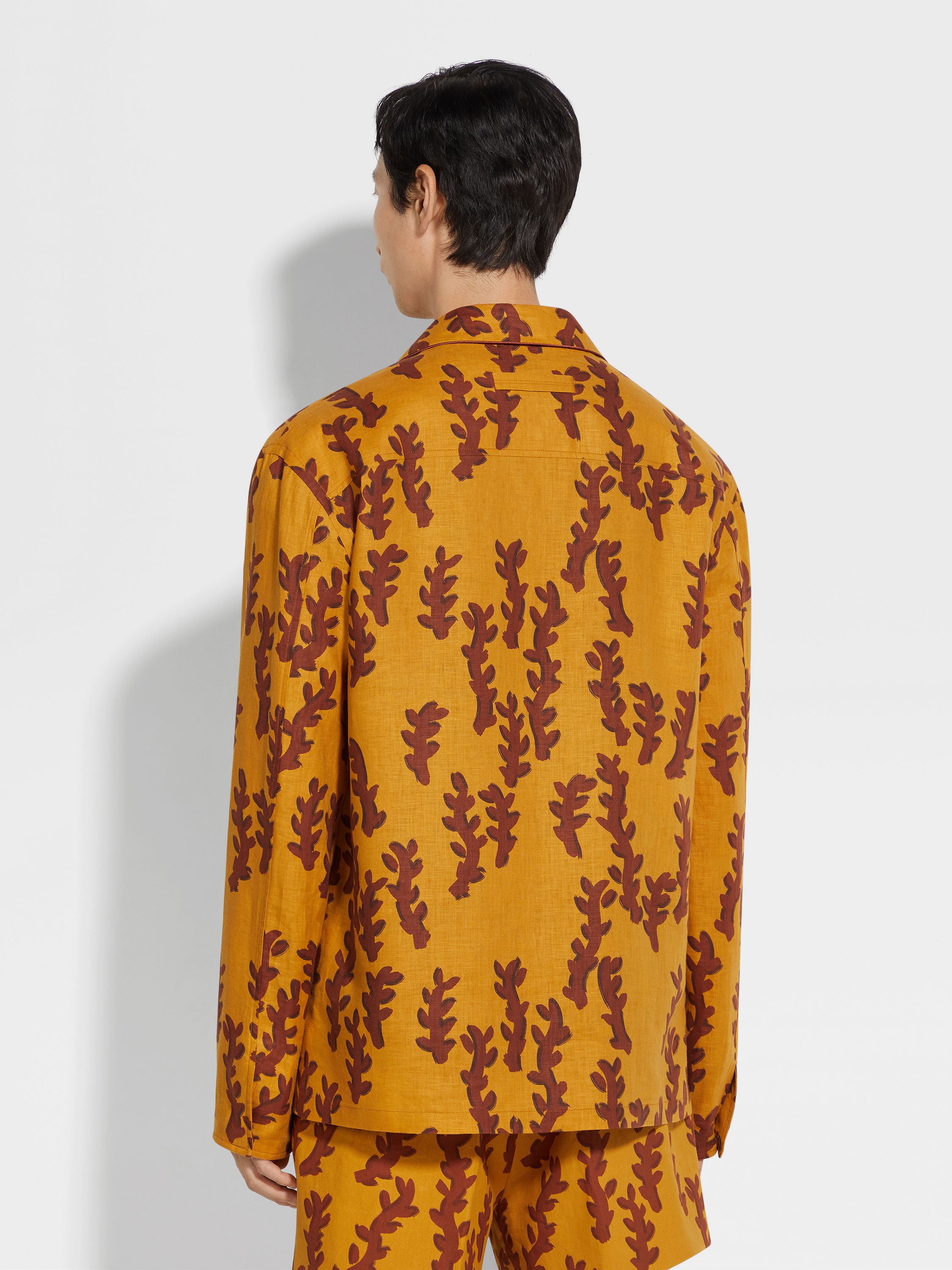 ORANGE LINEN SHIRT - 5