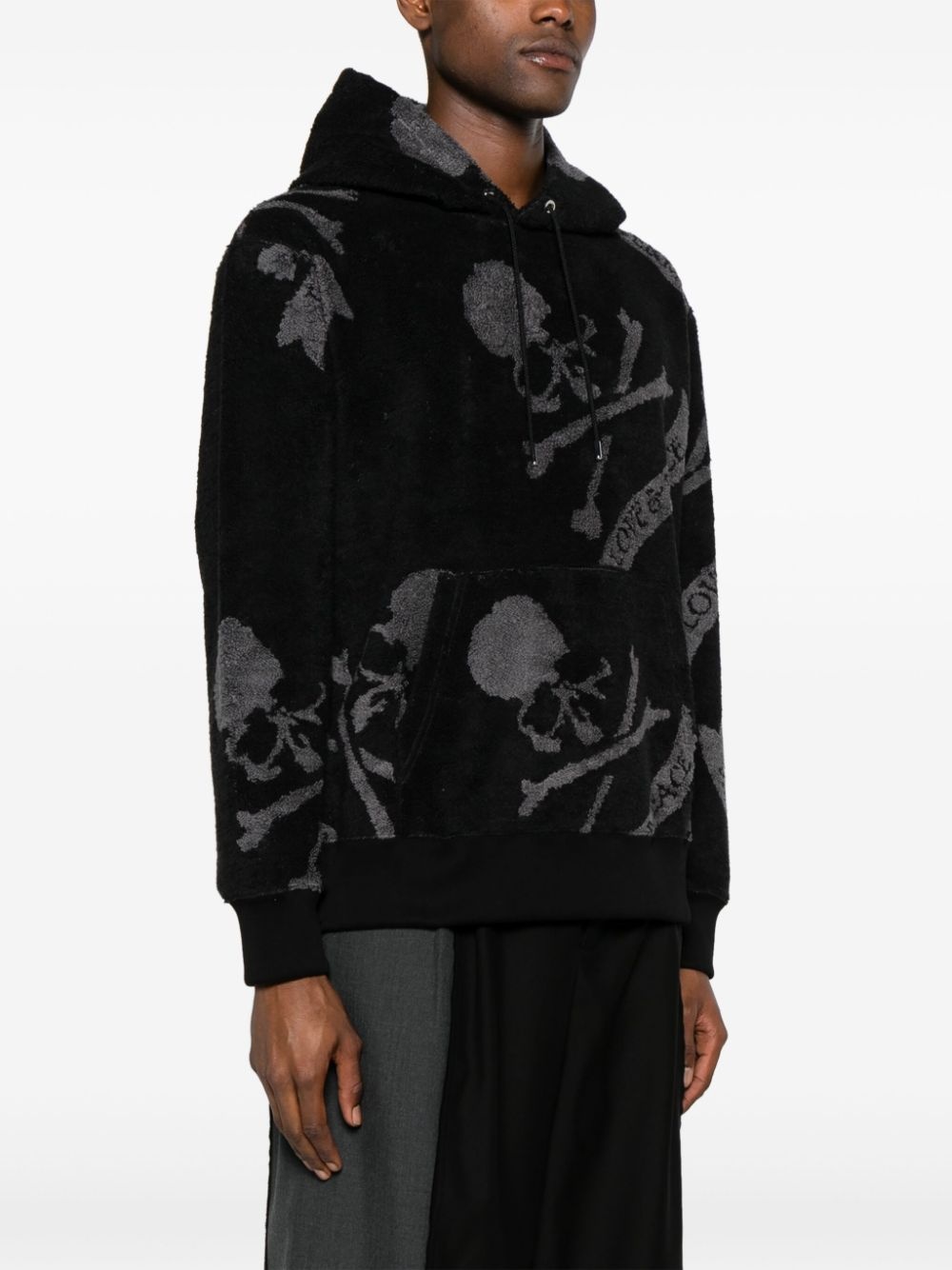 skull-print terry-cloth hoodie - 3