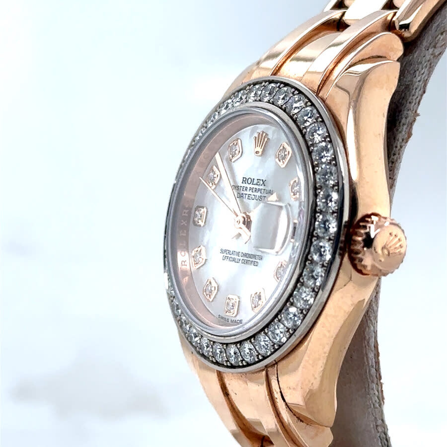 Pre-owned Rolex Datejust Pearlmaster Automatic Diamond Ladies Watch 80285PCHD - 4