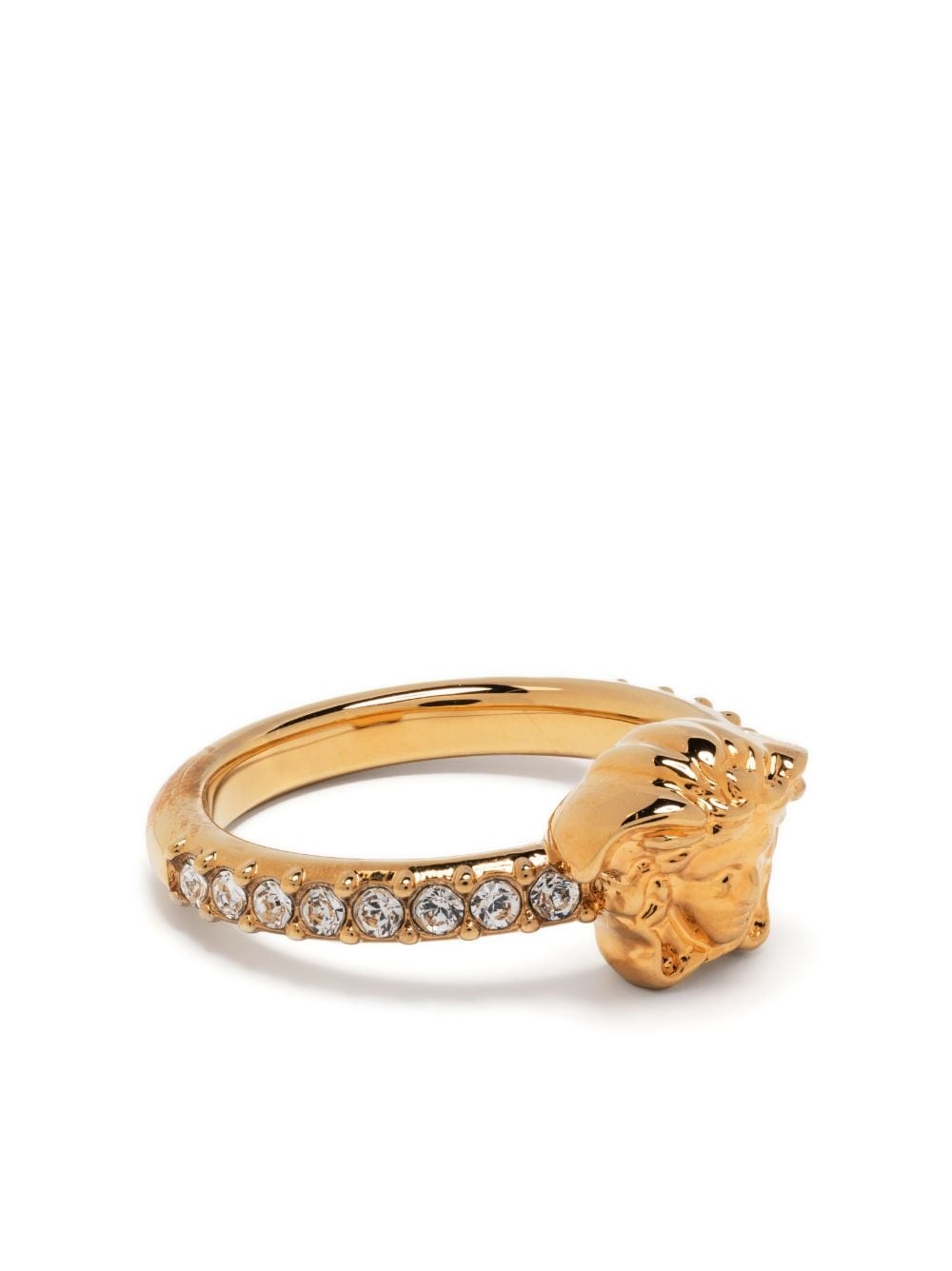 Medusa Head crystal-embellished ring - 1