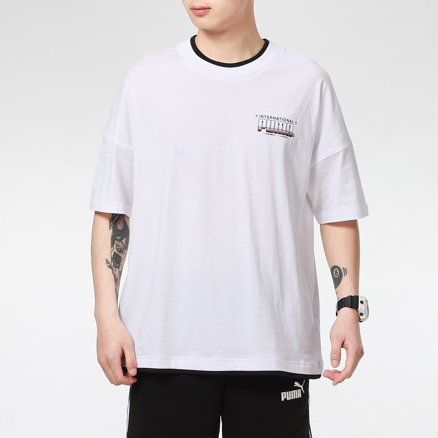 PUMA x Britto T-Shirt 'White Black' 532257-02 - 3