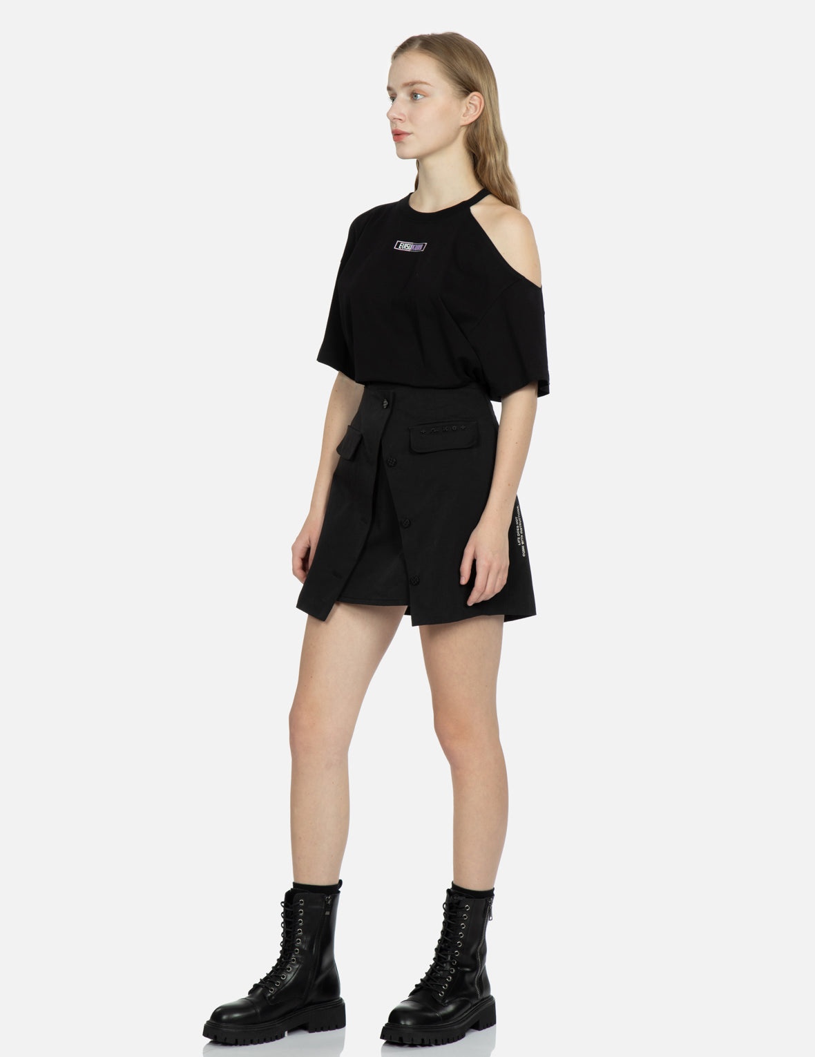 A-Line Wrap Mini Skirt - 3