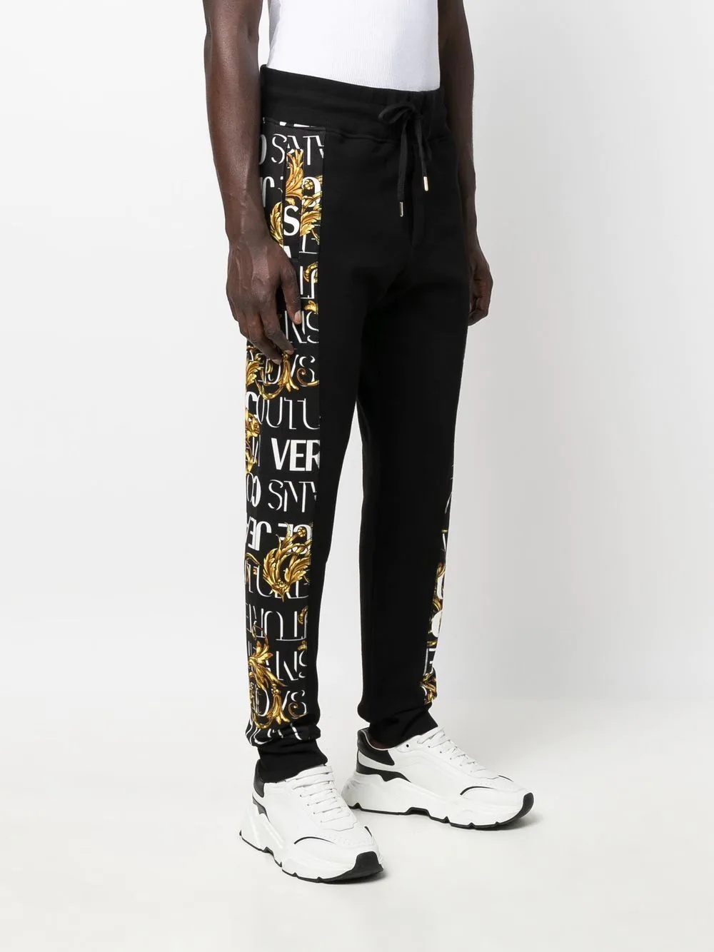 logo print track pants - 3