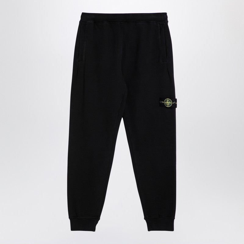 Stone Island Black Cotton Jogging Trousers Men - 1