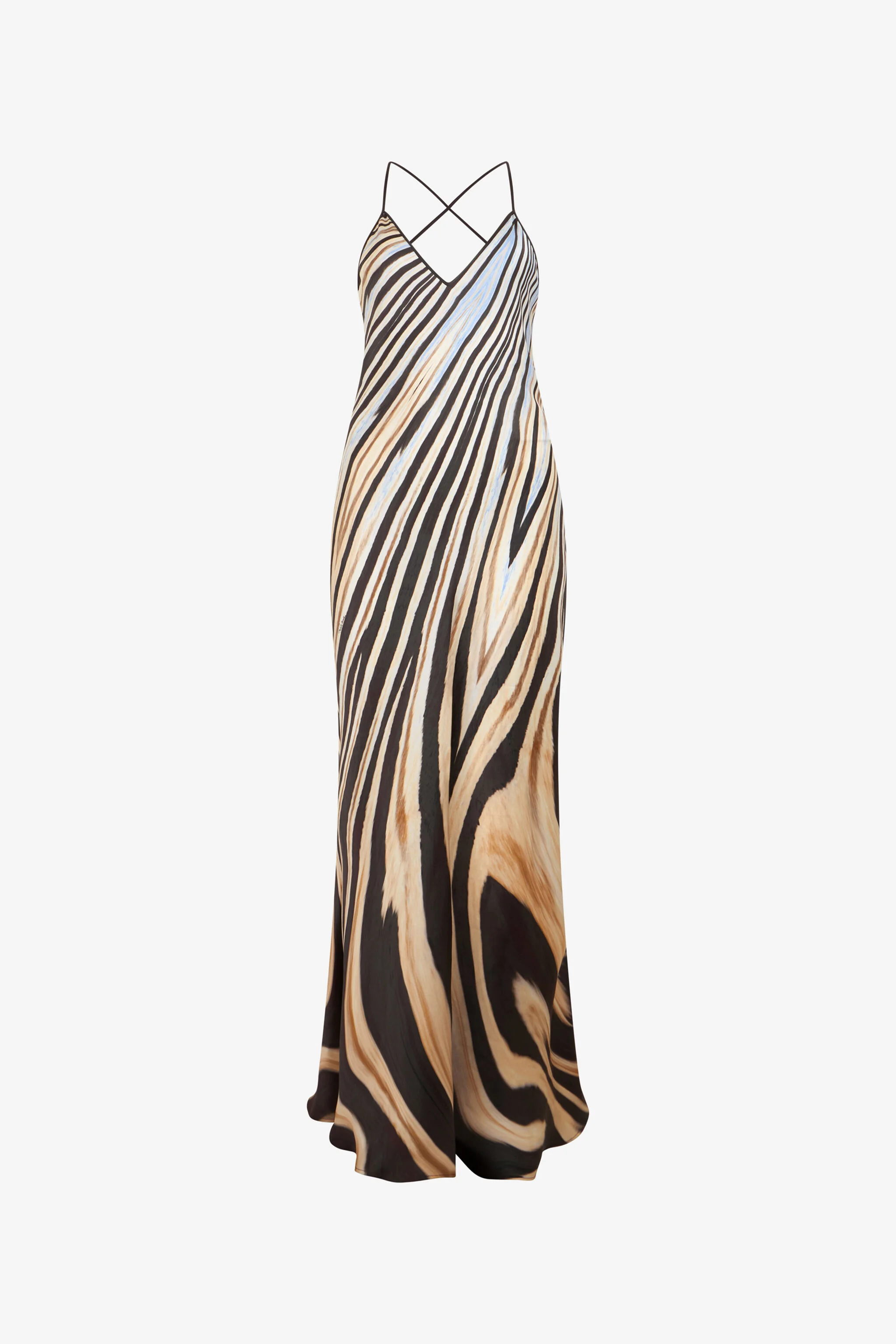 Zebra Print Slip Dress - 1
