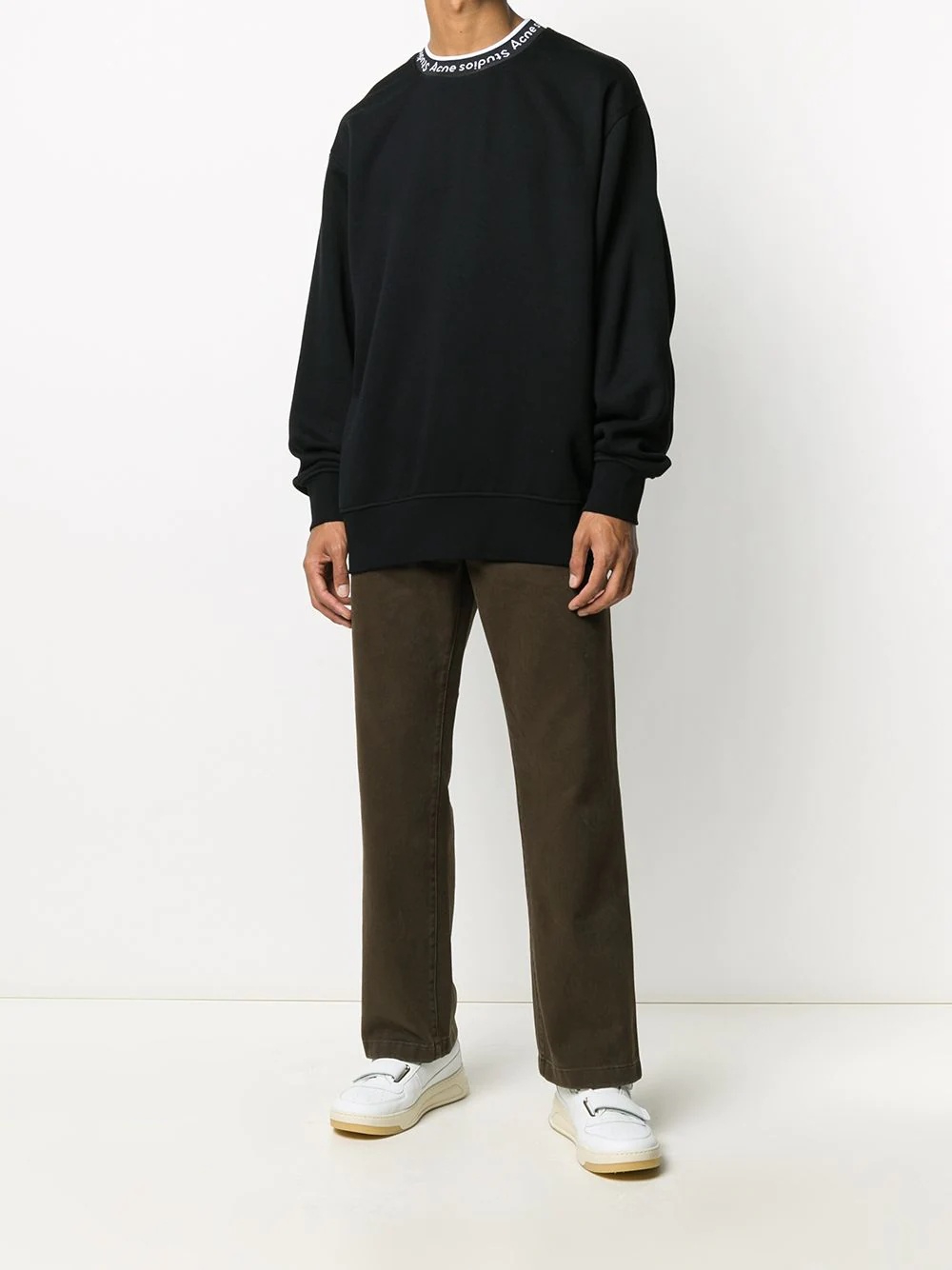 logo neck sweatshirt - 2