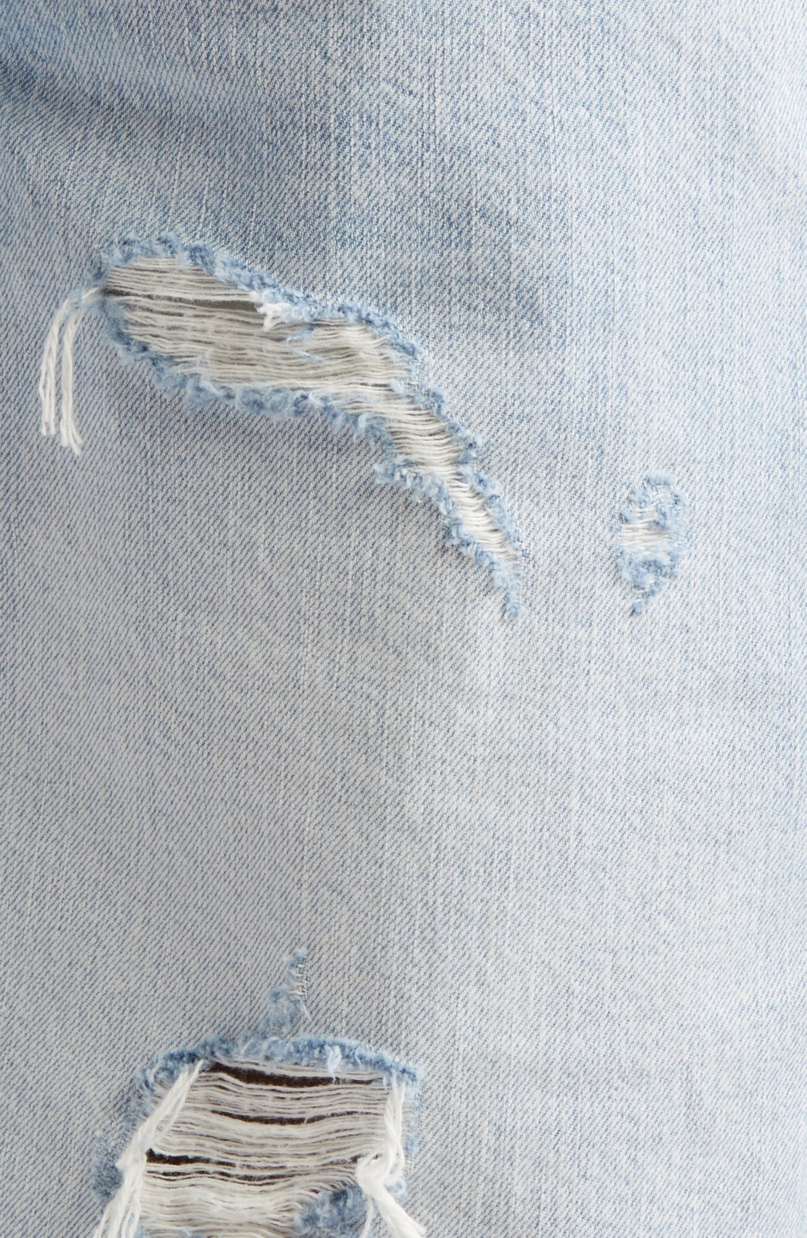 Golden Goose Marsha Destroyed Cutoff Denim Bermuda Shorts in Cloud Blue at Nordstrom - 7