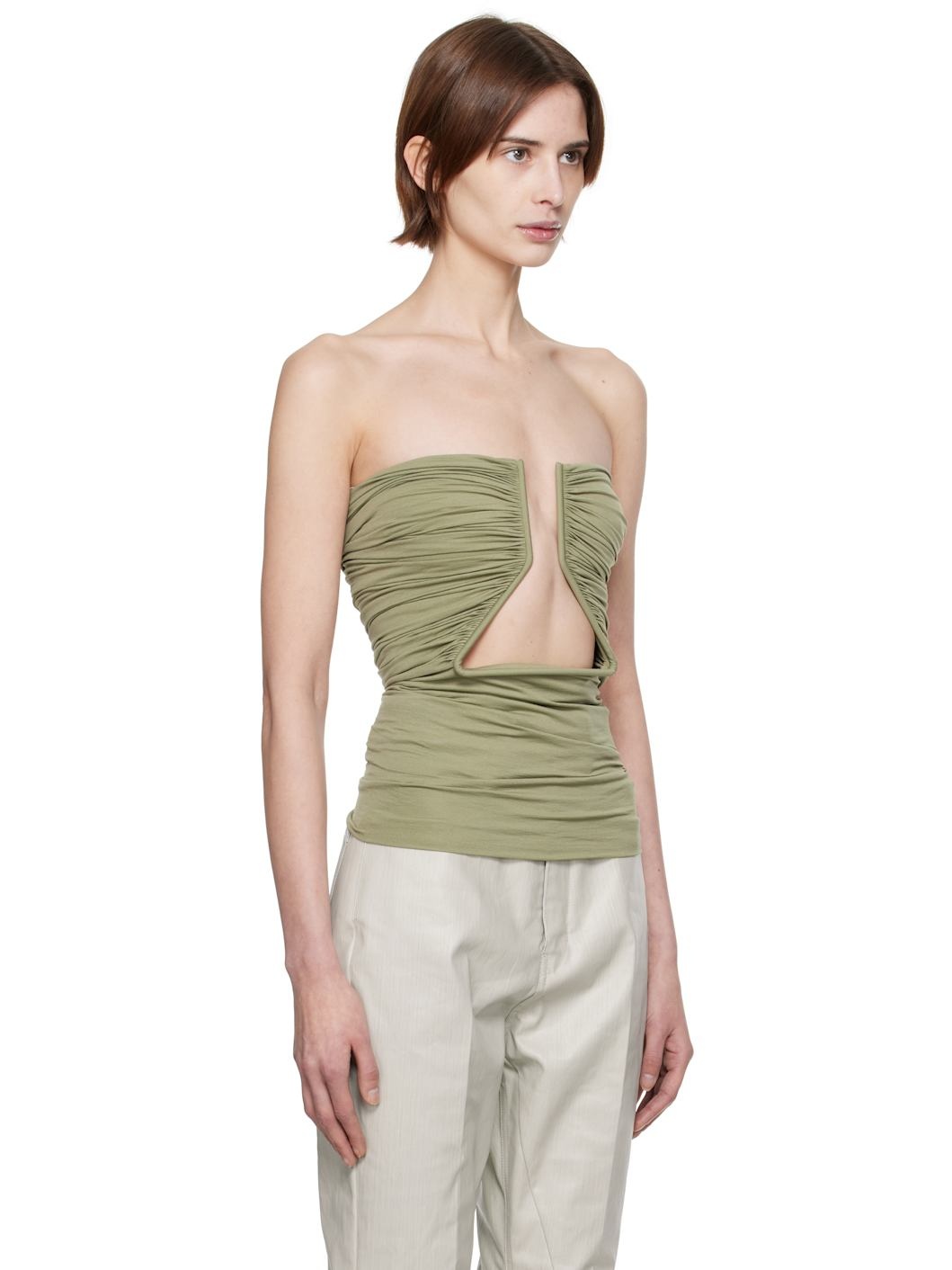 Green Hollywood Prong Bustier Top - 2
