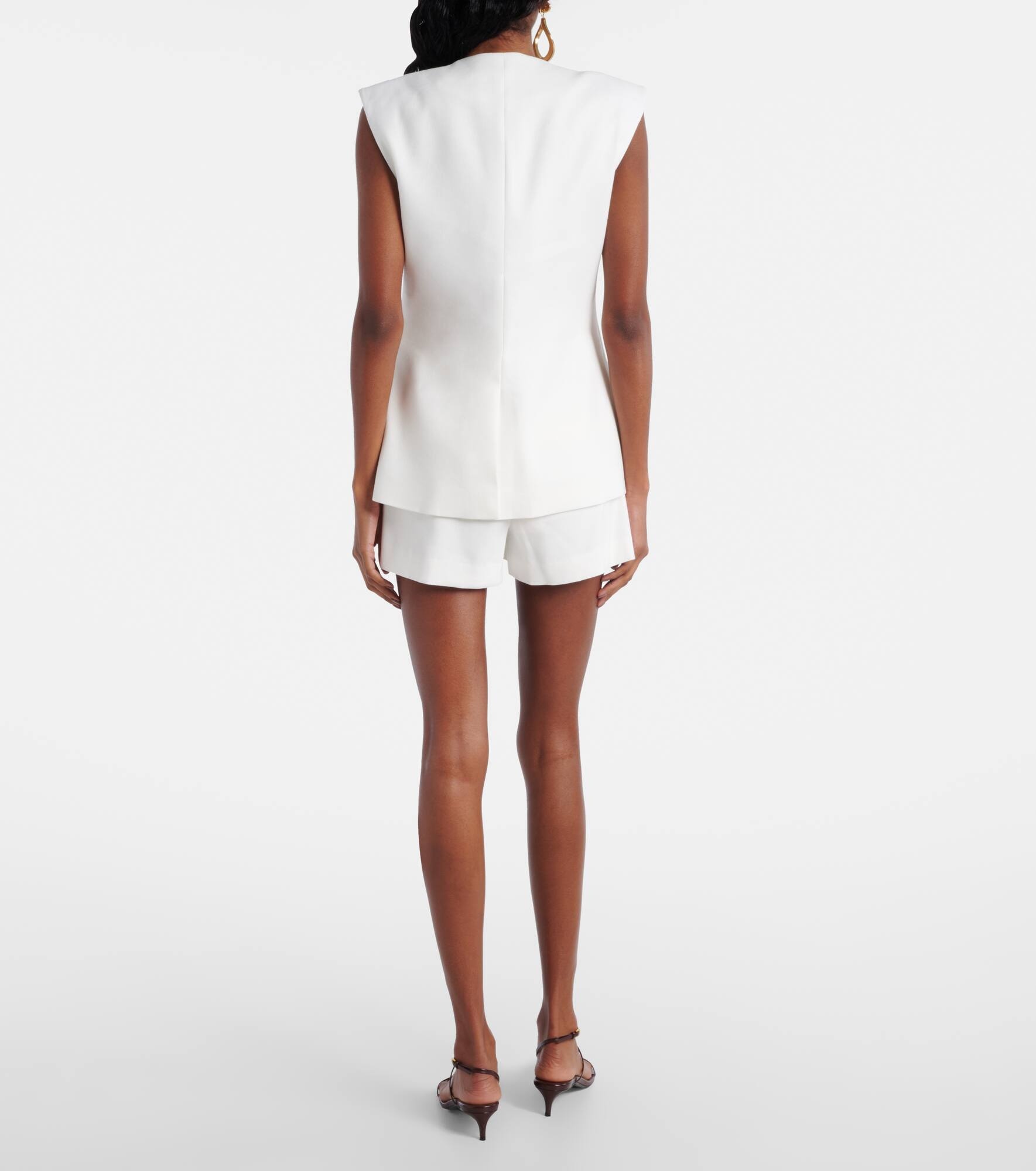 Tamara linen-blend vest - 3