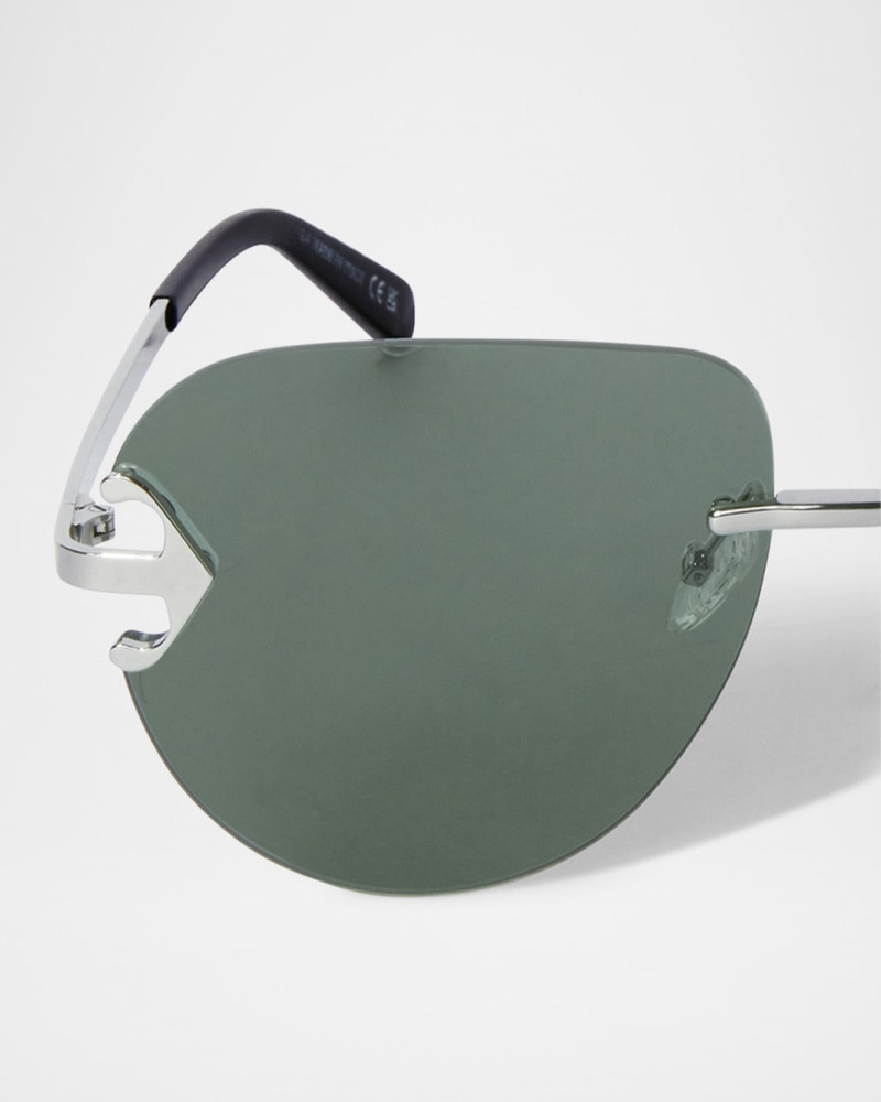 Off-White Men's Alexandria Metal Round Sunglasses outlook