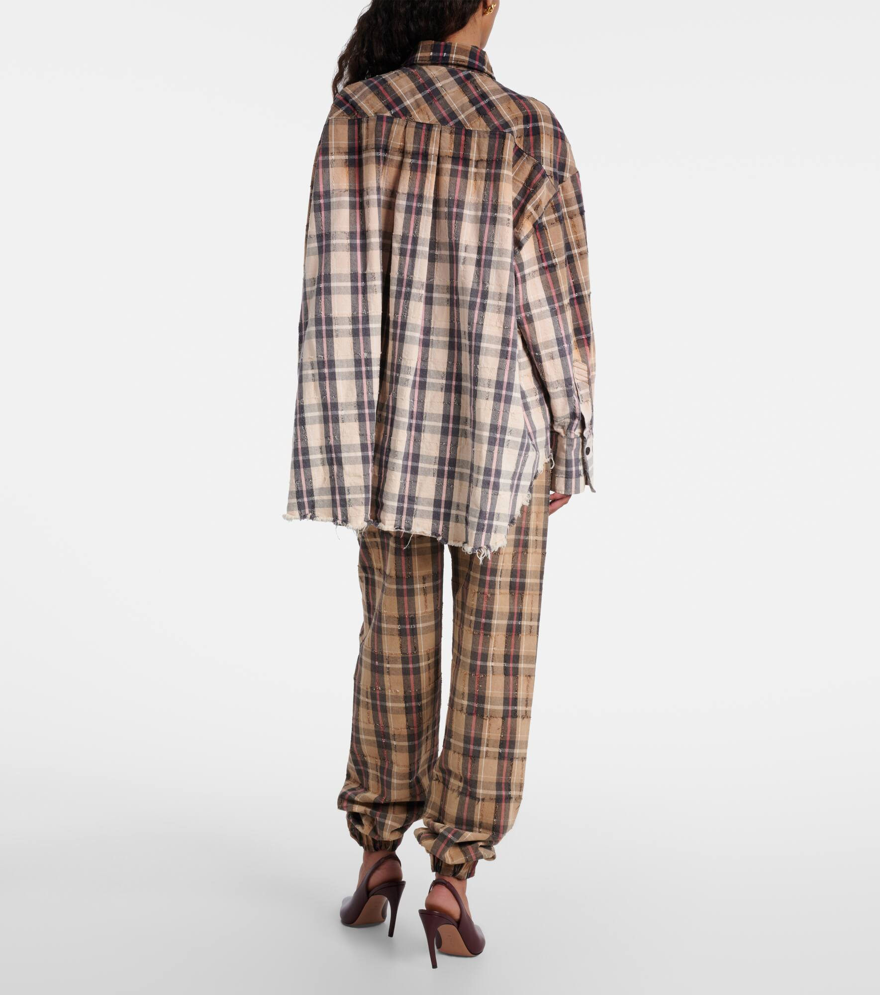 Diana checked cotton flannel shirt - 3