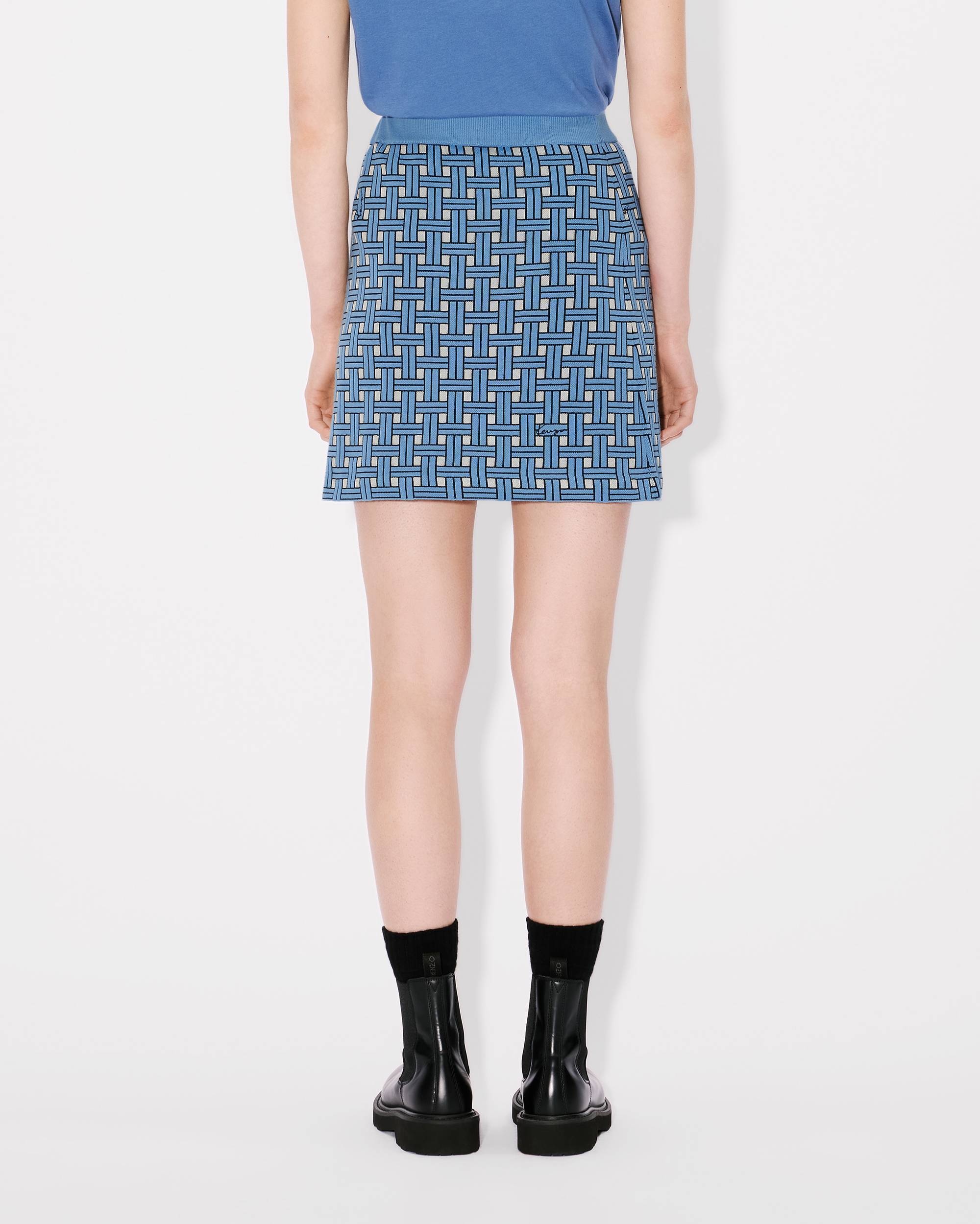 'KENZO Weave' embroidered mini skirt - 5