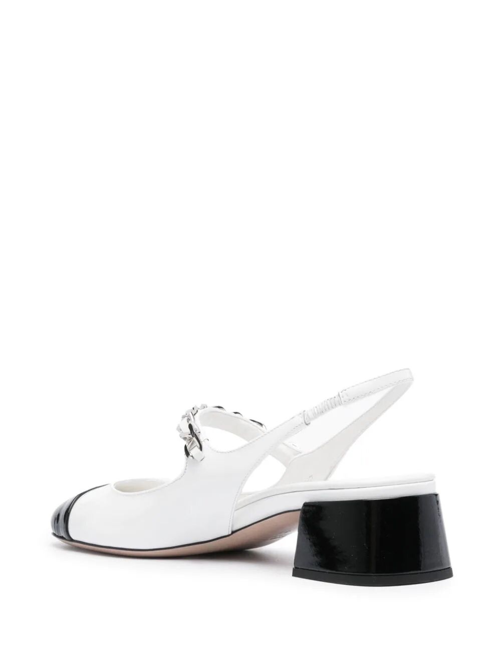 Miumiu Women Slingback Bicolore Vernice - 6
