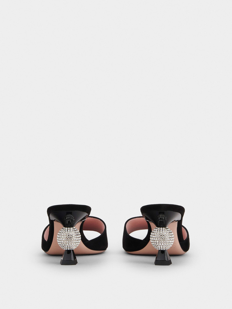 Vivier Marlène Strass Mules in Suede 5