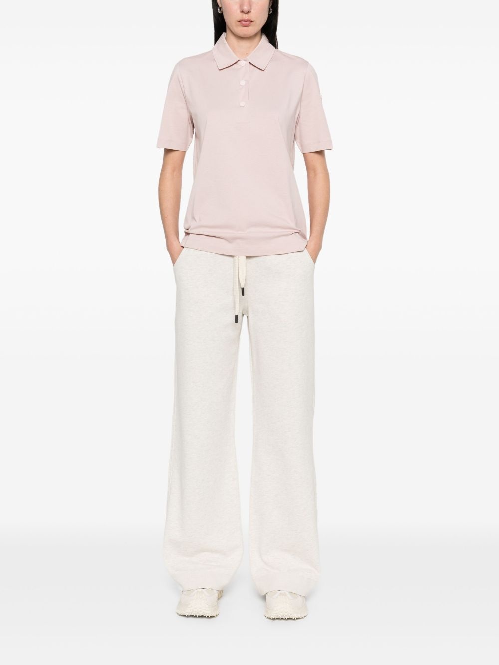 logo-patch polo top - 2
