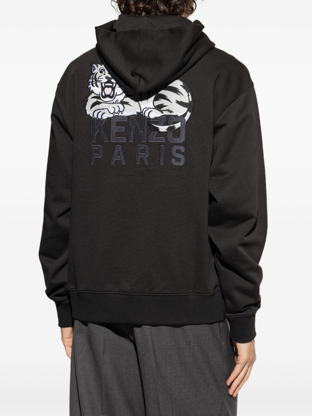 logo-embroidered hoodie - 4