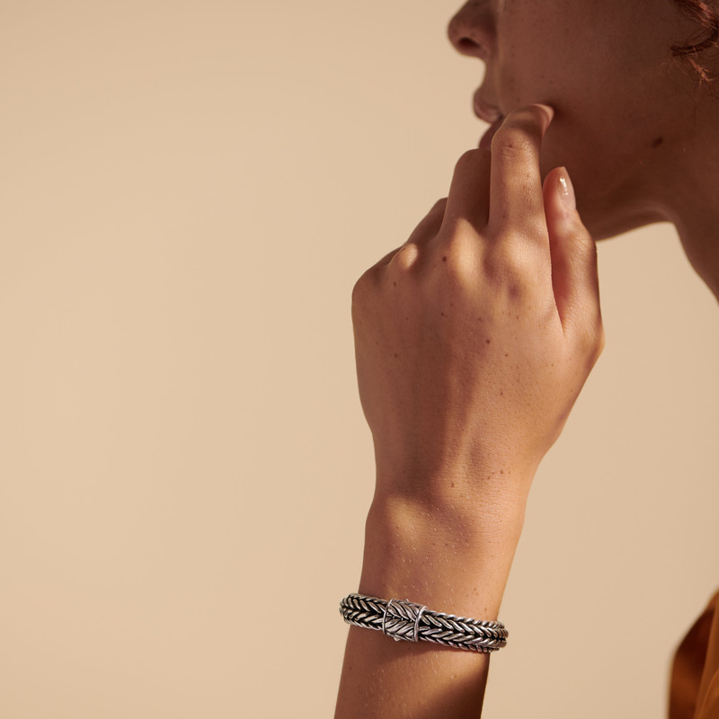 Icon Chevron Bracelet, Sterling Silver, 12MM 6