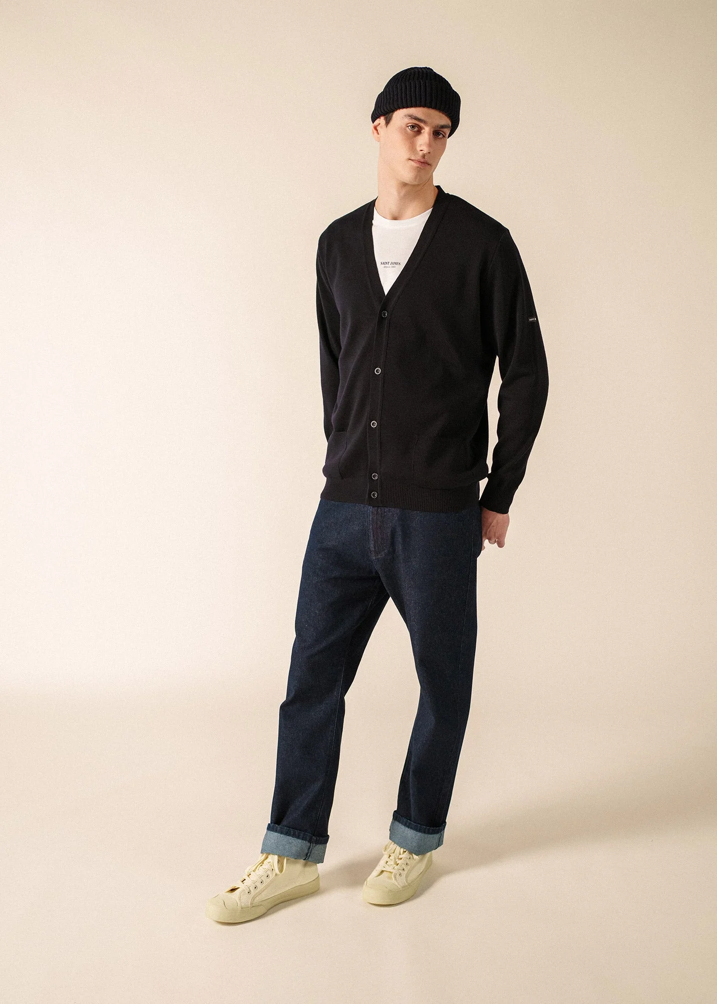 GUINGAMP II soft merino wool cardigan - 1