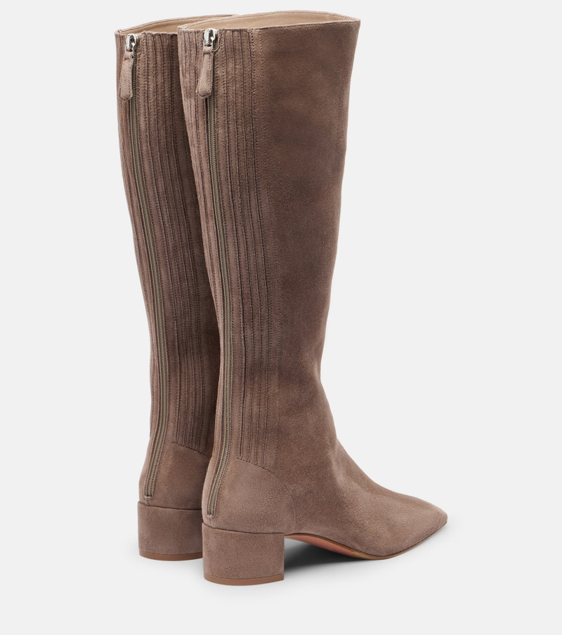 AQUAZZURA Saint Honoré 35 suede knee-high boots outlook