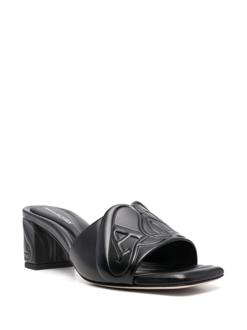 Alexander McQueen Seal 65mm leather mules outlook