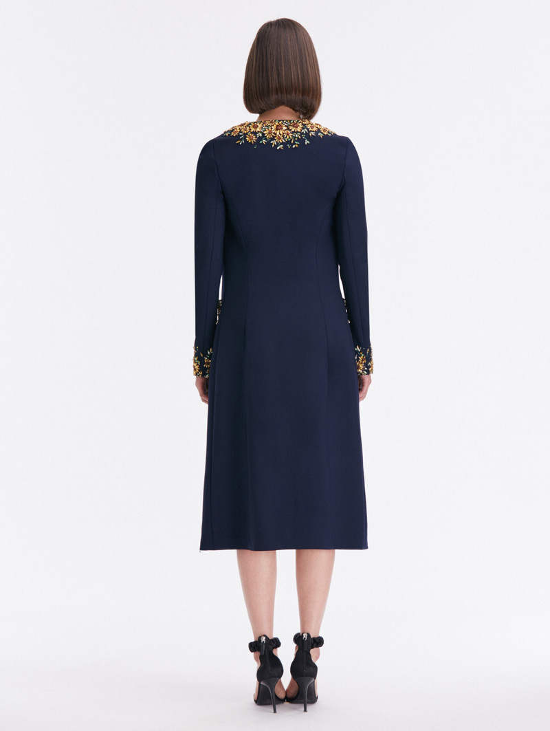 Oscar de la Renta SUNFLOWER CRYSTAL EMBROIDERED COAT outlook