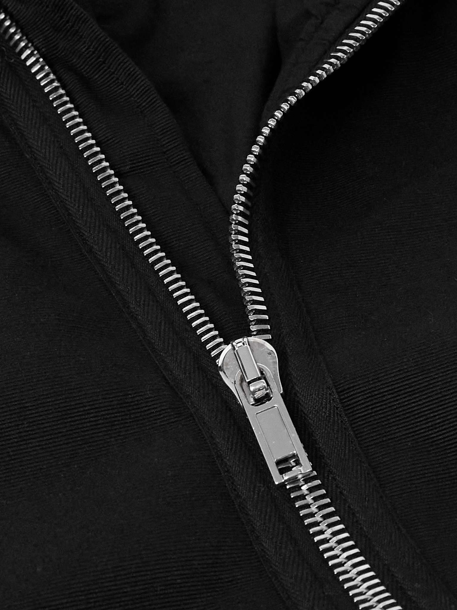 Embellished Cotton-Jersey Zip-Up Hooded Bomber Jacket - 5